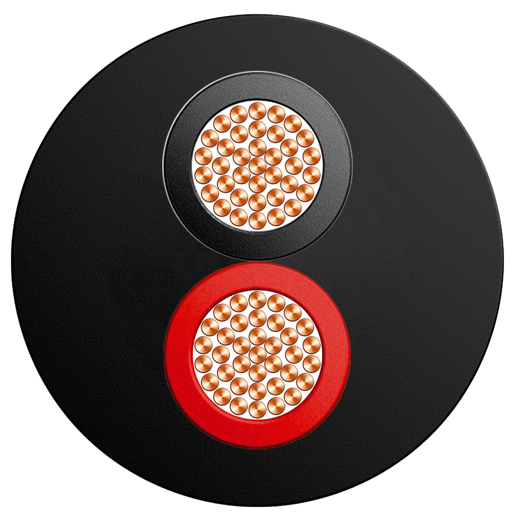 EventSeries LSZH Twin-Axial 2 x 0.75mm Black Jacket Loudspeaker Installation Cable,